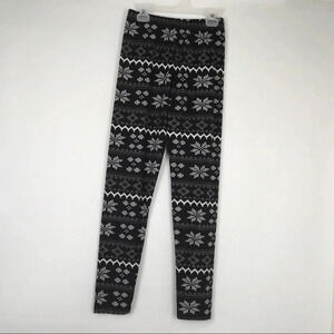 Agnes & Dora Soft & Stretchy Snowflake Pattern Leggings‎ Size S/M 4-12